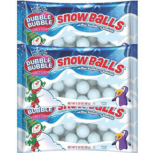 America’s Original Dubble Bubble Snowballs Christmas Candy, Pack of 3