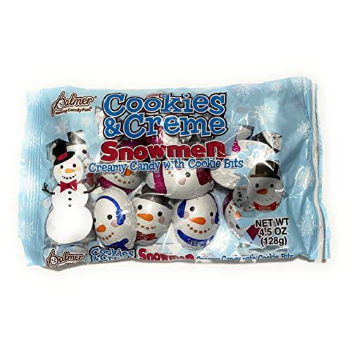 Palmer (1) Bag Cookies & Creme Snowmen - Creamy Candy with Cookie Bits - Individually Wrapped Holiday Candy - Net Wt. 4.5 oz