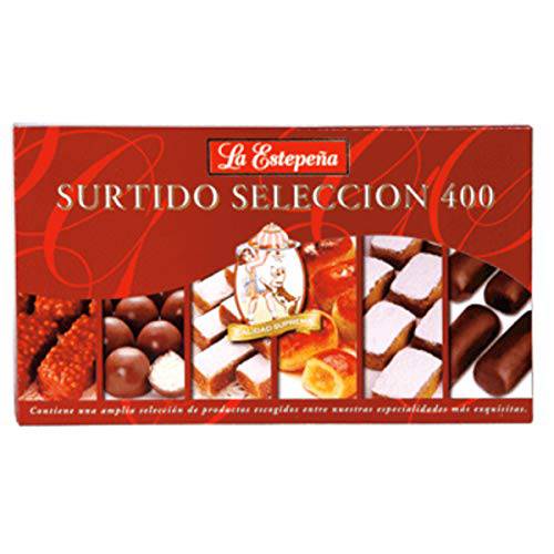 La Estepena Surtido Seleccion Mix of Mantecados, Polvorones, chocolates and mazapan- traditional Spanish Christmas sweet 400 Grs