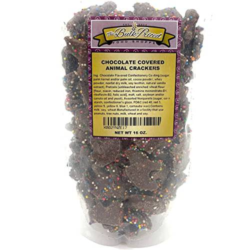 Chocolate Covered Animal Crackers, Bulk Size (1 lb. Resealable Zip Lock Stand Up Bag)