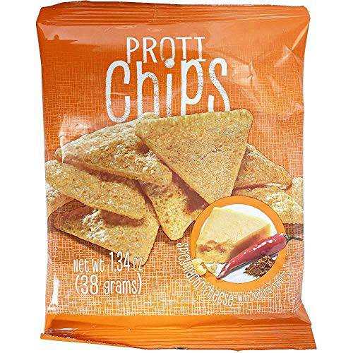ProtiWise - Protein Chips | 7 Bags | Healthy Delicious Diet Snack | Weight Control | Gluten Free - Low Calorie - Low Carb - High Fiber (Spicy Nacho Cheese)