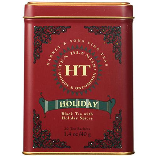 Harney & Sons Fine Teas Black Tea with Holiday Spices Tin - 20 Sachets