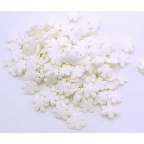 NCS White Christmas Snowflakes Edible Sprinkles - 4 ounces / Great for Cupcakes, Cookies, Cakes, Cakes Pops.