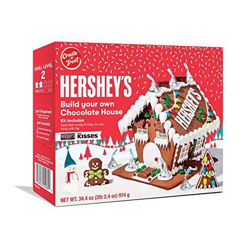 Hershey’s Build Your Own Chocolate Holiday Gingerbread House Kit - 34.4 oz