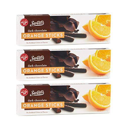 Sweet’s Candy Dark Chocolate Sticks, Orange, 3 Pack (10.5 oz. each box)