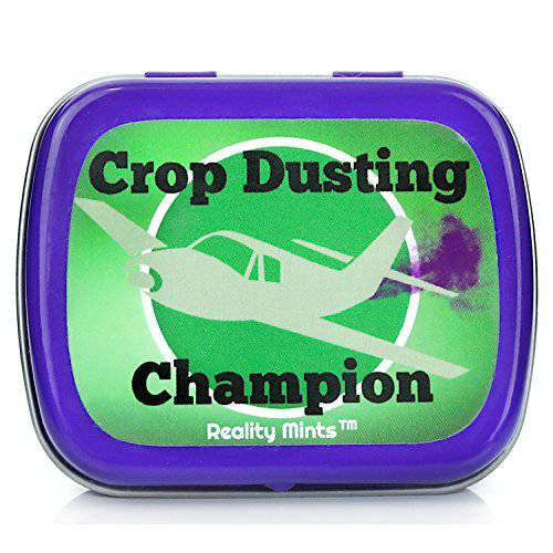 Crop Dusting Champion Mints – Gifts for Friends Weird Stocking Stuffers for Teens Novelty Gifts Peppermint Mints - Funny Dad Gifts White Elephant Ideas Secret Santa Father’s Day