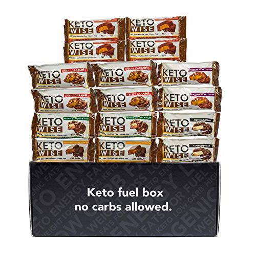 Keto Wise Fat Bombs - Low Carb (1-2g Net), No Added Sugar - Mission Nutrition Variety Box (16 Count)