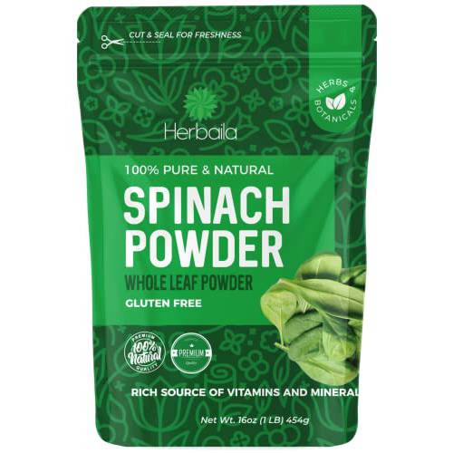 Spinach Powder, 16 oz. Dried Spinach Flour, Powder Spinach Extract, Dehydrated Spinach leaves powder, Packaged Spinach Dried Powder, Gluten Free, All Natural, Non-GMO. Powdered Spinach 16 oz.