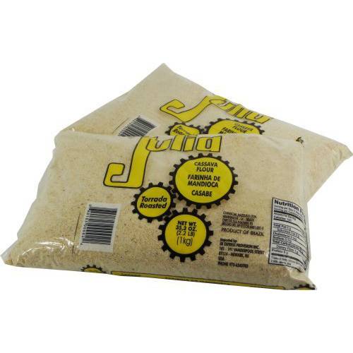 Julia - Seasoned Cassava Flour - 35,2 oz (1kg) [PACK Of 2] | Farinha de Mandioca Casabe | Torrada / Roasted