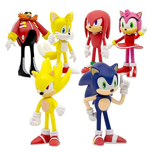 Feluxcy Toys Action Figures Cake Toppers, The Great Gift with 3.14’’ Height, Decorations Collection Playset (6pcs)