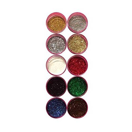 Disco Cake MERRY CHRISTMAS (10 colors) 5 GRAMS EACH CONTAINER, for cakes, cupcakes, fondant, decorating, cake pops By Oh Sweet Art