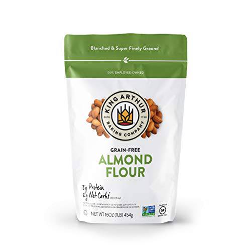 King Arthur, Almond Flour, Certified Gluten-Free, Non-GMO Project Verified, Certified Kosher, Finely Ground, 16 Ounces (Pack of 4)