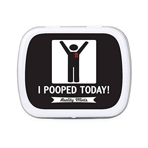 I Pooped Today Mints - Silly Poop Gift, Stocking Stuffers for Friends, Sugar-Free Wintergreen Breath Mints, Over the Hill, Made in the USA
