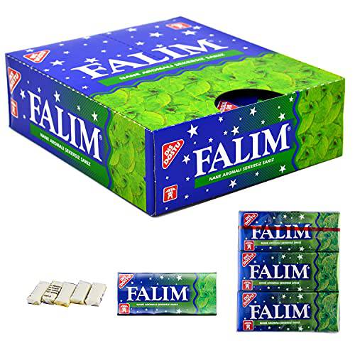 Falim Sugarless Plain Gum 60 packs of 5 (300 Pieces Total) (Mint)