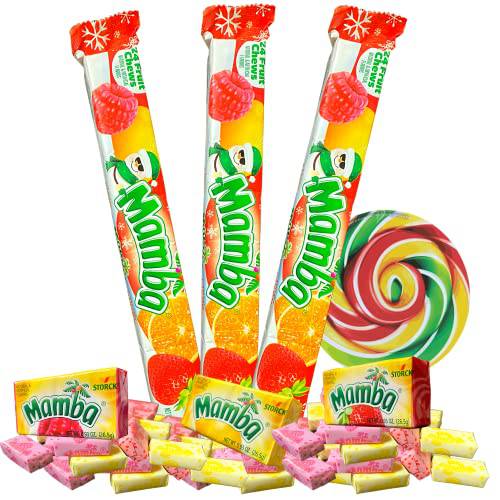 Fruit Chews Candy Individually Wrapped Fruit Taffy Chewy Candies, Mixed Flavors Assortment Basket Stuffer, Pack of 3