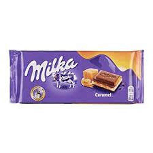 Milka, Milk Chocolate With Caramel, 3.52 Oz