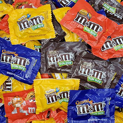 M&M’s Chocolate Candy Fun Size Assorted - M&Ms Milk Chocolate, Peanut And Peanut Butter Assorted - M&Ms Chocolate Candy Variety Pack – 2 Pounds