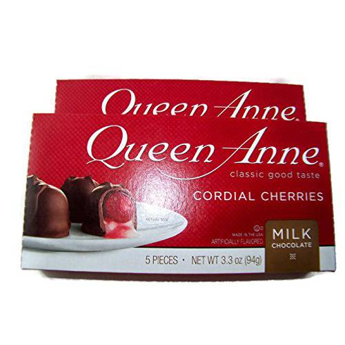 Queen Anne Cordial Cherries, Milk Chocolate-covered, 3.3 Ounces (Pack of 2)
