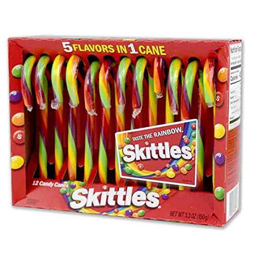 Skittles Candy Canes 5.3 oz. - 12 Count