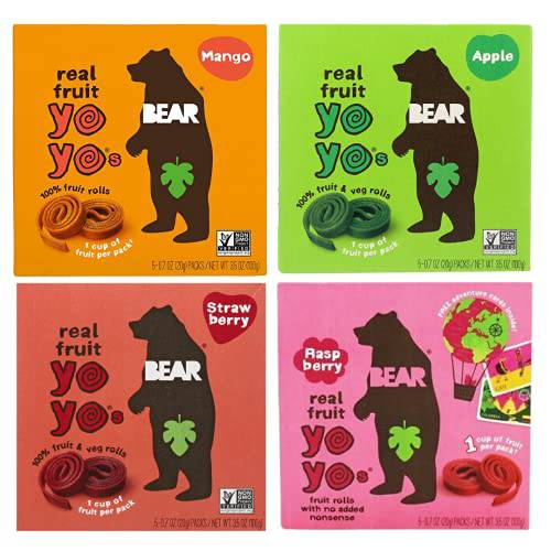 Bear - Real Fruit Yoyos Variety Pack (4 Pack) in Sanisco Packaging.