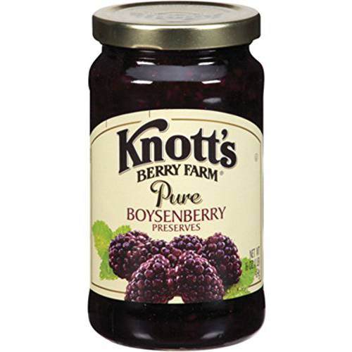 Knott’s Berry Farm, Pure Boysenberry Preserves, 16oz Jar (Pack of 2)