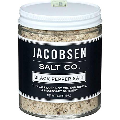 Jacobsen Salt Co Infused Sea Salt Black Pepper 5 point 3 Ounce