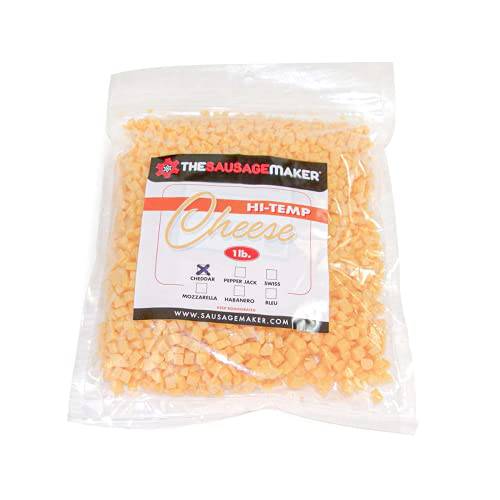 High Temperature Cheddar Cheese for Sausage Making -1 lb. - ¼ inch diced cubes