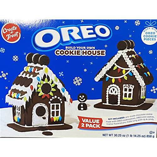 A Treat OREO Cookie House Gingerbread Houses,( 2 Houses) | 30.25 Ounces