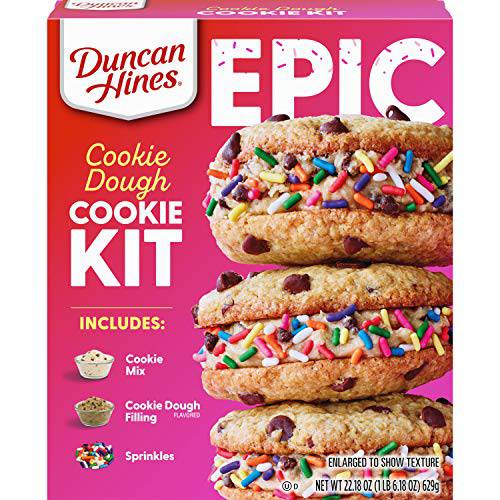 Duncan Hines Epic Kit, Cookie Dough Cookie Mix Kit, 22.19 oz, 22.187 oz