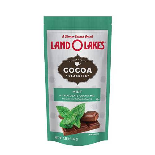 Land O Lakes Cocoa Classics, Mint & Chocolate Hot Cocoa Mix, 1.25 Oz, Pack of 72