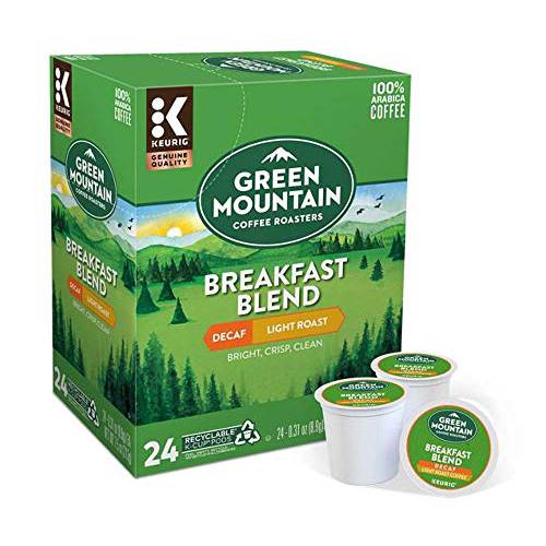 Green Mountain Coffee Roasters Breakfast Blend Decaf 24 Count