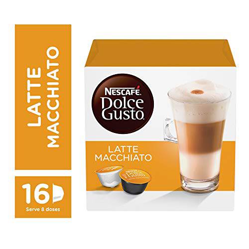 Nescafe Dolce Gusto Latte Macchiato Capsules, 16 Count