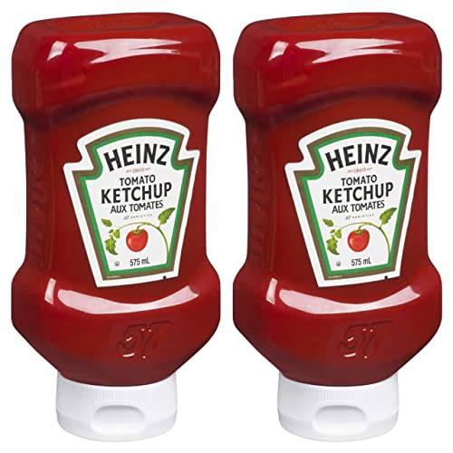 Heinz Tomato Ketchup Upside Down Easy Squeeze Bottle, 19.4 Ounce (Pack of 2)