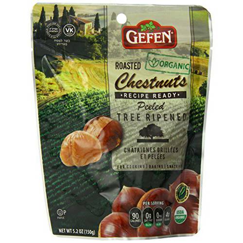 Gefen Whole Organic Chestnuts, Roasted and Peeled , 5.2-Ounces (Pack of 6)