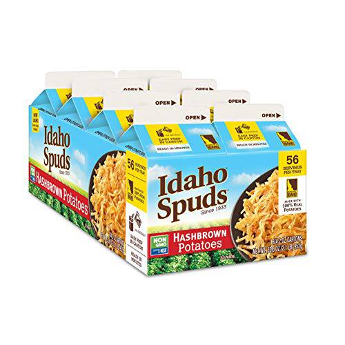 Idaho Spuds Real Potato, Gluten Free, Hashbrowns 4.2oz (8 Pack)