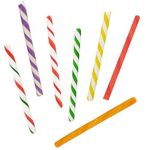 Candy Cane Sticks Suckers Variety Pack, Old-Fashioned Multicolored Mixed-Fruit Flavor, Individually Wrapped, 5.5 Inch, Net WT 10.17 oz (288g), 24-Pack - 0.42oz (12g) Pieces