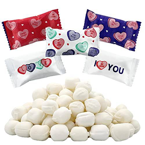 Valentine’s Day Buttermints, Mint Candies, After Dinner Mints, Butter Mint Candy, Fat-Free, Kosher Certified, Individually Wrapped (50 Buttermints)