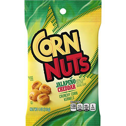 Corn Nuts Jalapeno Cheddar Crunchy Corn Kernels (4 oz Bags, Pack of 12)