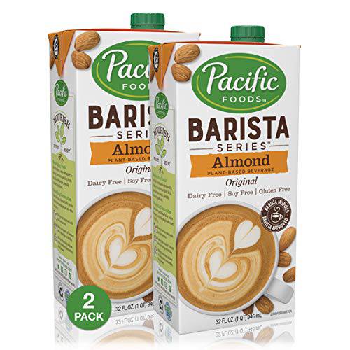 Pacific Foods Barista Series Almond Milk, 32 Ounce (Pack of 2)
