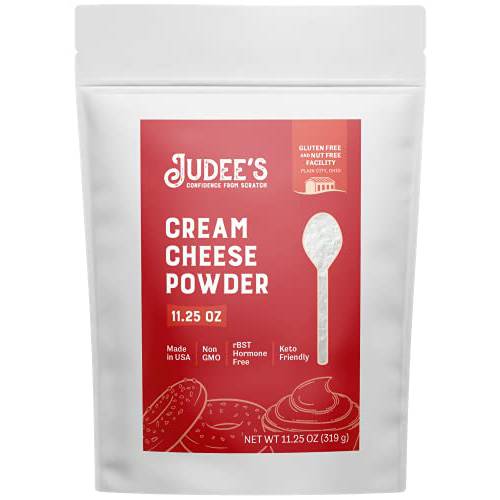 Judee’s Cream Cheese Powder 11.25 oz - 100% Non-GMO, Keto-Friendly - rBST Hormone-Free, Gluten-Free and Nut-Free - Made from Real Cream Cheese - Made in USA - Use in Spreads, Dips, and Baking