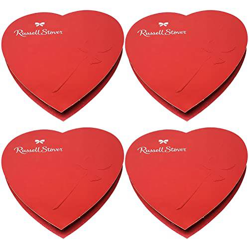 Russell Stover Red Foil Mothers Day Heart Assorted, Milk and Dark Chocolates, 5.1 Ounce (4 Pack)