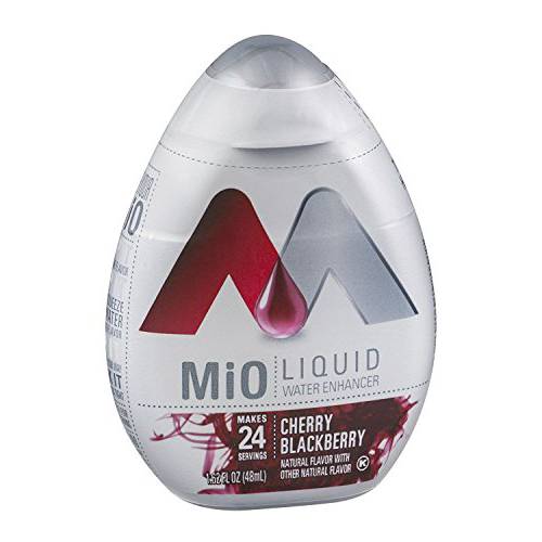 MiO Liquid Water Enhancer, Cherry Blackberry Flavor, Caffeine Free & Zero Calories Per Squeeze, Naturally Flavored, 1.62 FL OZ Bottle (Pack of 12 Bottles)