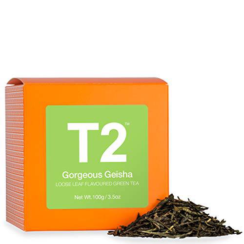 T2 Tea - Gorgeous Geisha Green Tea, Loose Leaf Tea In a Box, 100g (3.5oz), 3.5 Ounce (T115AE009)