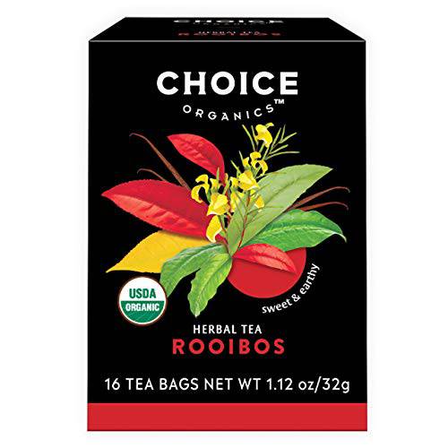 Choice Organics - Organic Rooibos Tea (3 Pack) - Fair Trade - Compostable - Caffeine Free - 48 Organic Herbal Tea Bags