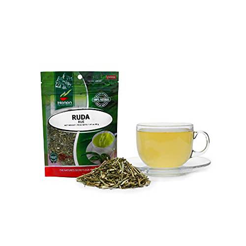 Hanan Peruvian Secrets Ruda | 100% Natural Rue Leaves/Stalks | 1.41oz / 40g |Natural Calmative and Digestive Aid|Culinary Uses|Helps Relaxation in Yoga & Meditation