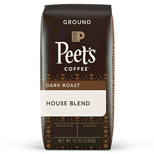 Peet’s Coffee, Dark Roast Ground Coffee - House Blend 12 Ounce Bag