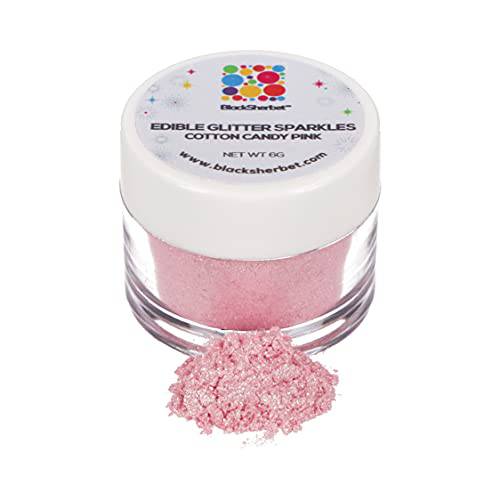 Blacksherbet Cotton Candy Pink Edible Glitter for Drinks 5 Grams | KOSHER Certified | Drink Glitter and Dust for Cakes, Strawberries, Cupcakes, Chocolate & Cake Pops