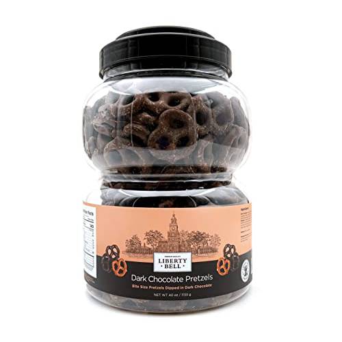Liberty Bell Real Dark Chocolate Covered Mini Pretzels, 40 Ounce Tube