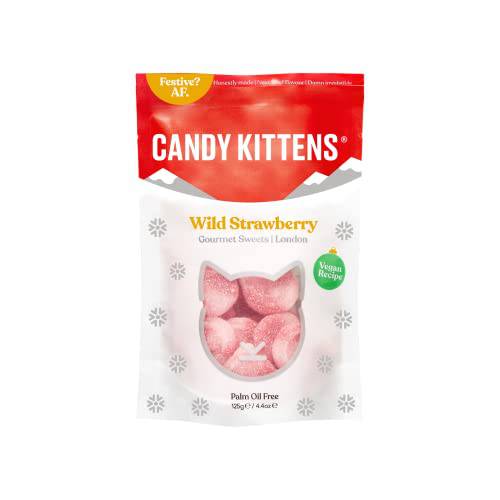 CANDY KITTENS New Flavor Vegan Gummy Candy 4.4oz (Wild Strawberry, 2 Pack)