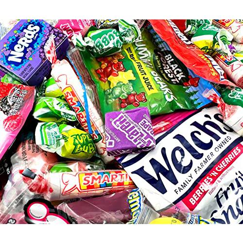Variety Candy Pack, 3 Pound Assortment - TWIZZLERS, Smarties, Welch’s, Trolli, Now and Later, Super Bubble Gum